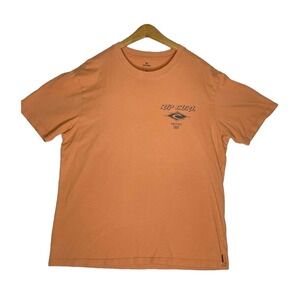 Rip Curl Mens Fade Out Icon Short Sleeve Crew Neck T-Shirt Top Tee Clay Medium
